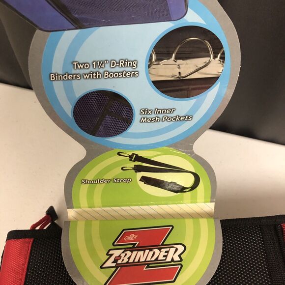 CASE IT NEW 2-IN-1 ORGANIZER Z-BINDER Z175, RED, 2- 1.25" BINDERS, HANDLE, STRAP - Picture 12 of 15